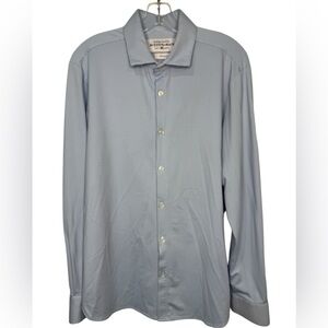 Mizzen+Main Spinnaker Collection Blue Check Trim Fit Shirt for Men - Large